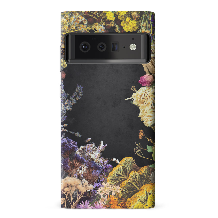 Google Pixel 6 Pro Dried Flowers Phone Case in Black