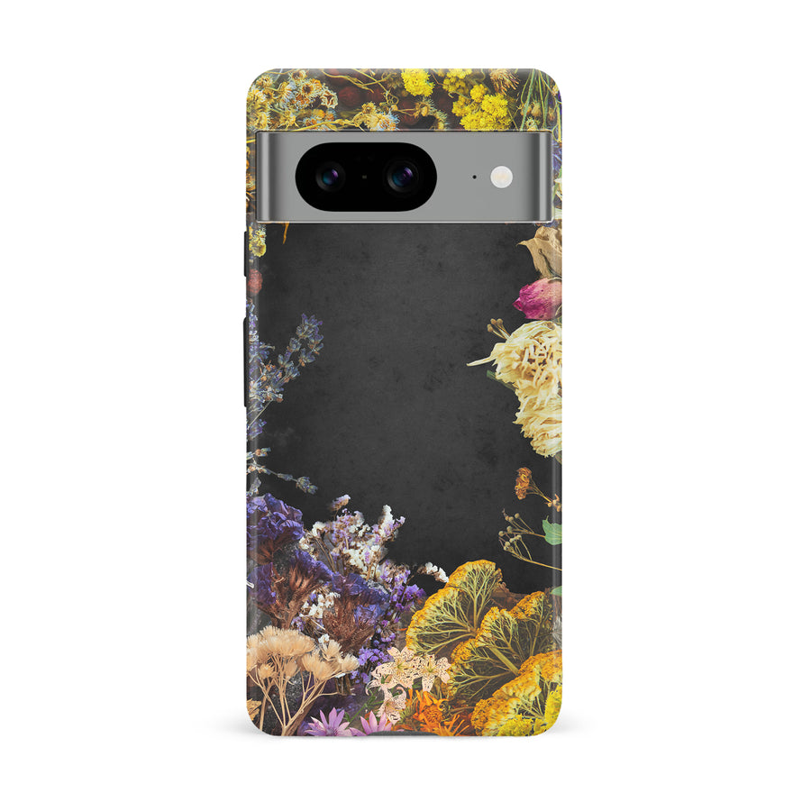 Google Pixel 8 Dried Flowers Phone Case in Black