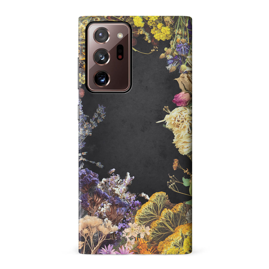 Samsung Galaxy Note 20 Ultra Dried Flowers Phone Case in Black