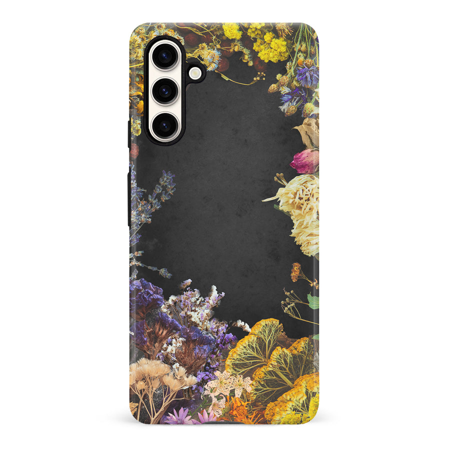 Samsung Galaxy S23 FE Dried Flowers Phone Case in Black