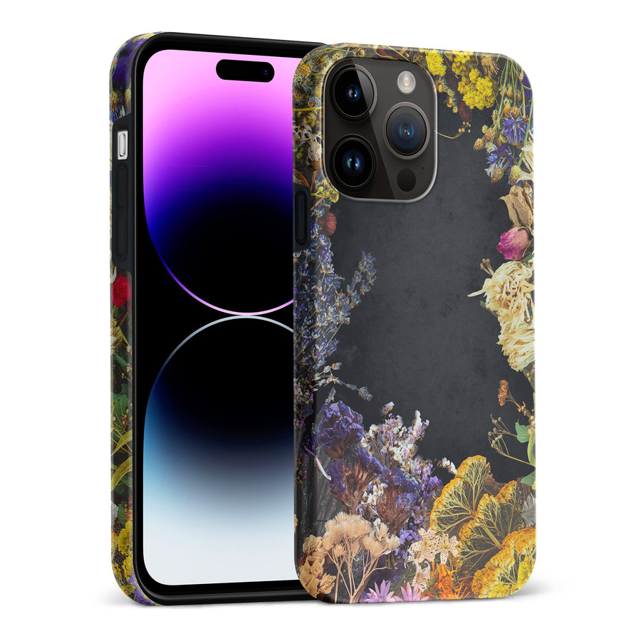 iPhone 15 Pro Max Dried Flowers Phone Case in Black