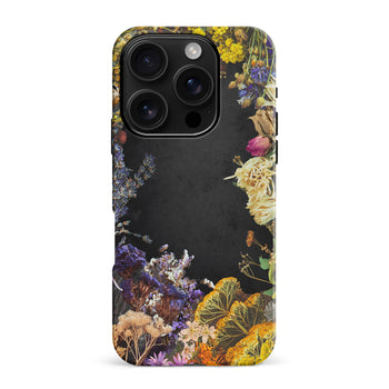 iPhone 16 Pro Max Dried Flowers Phone Case in Black