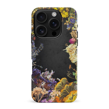 iPhone 16 Pro Max Dried Flowers Phone Case in Black