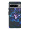 Google Pixel 8 Pro Blue Rose Phone Case in Dark Green