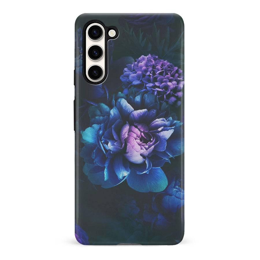 Samsung S23 Ultra Blue Rose Phone Case in Dark Green
