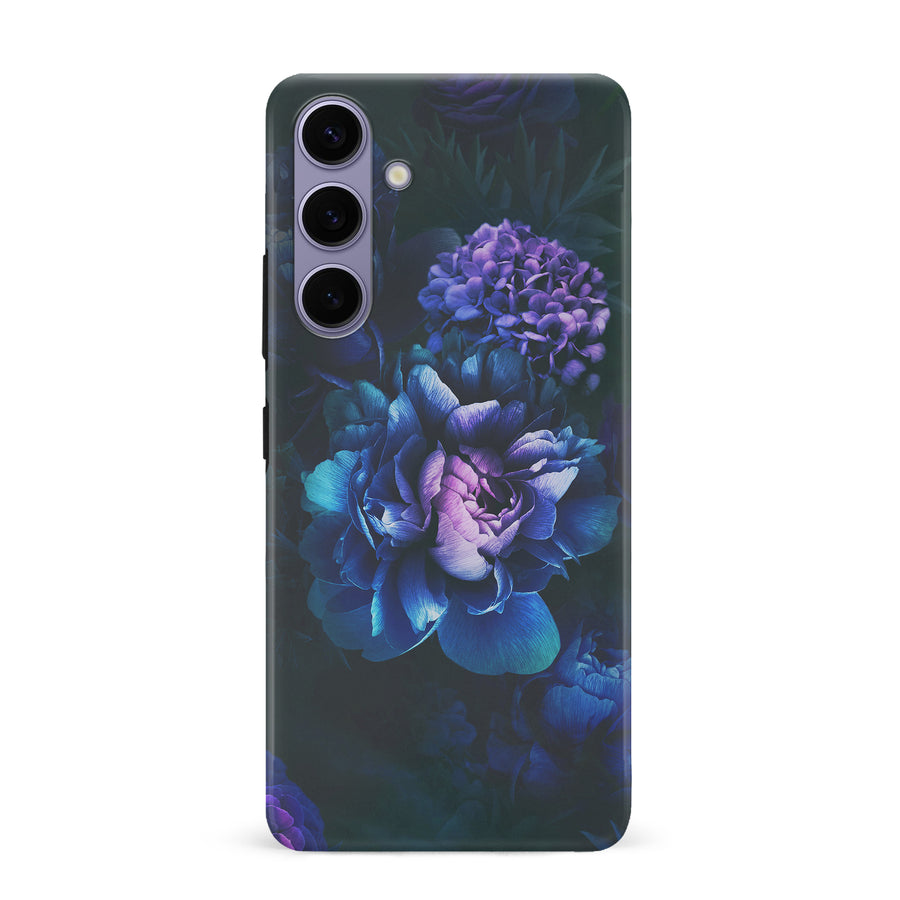 Samsung S24 Plus Blue Rose Phone Case in Dark Green