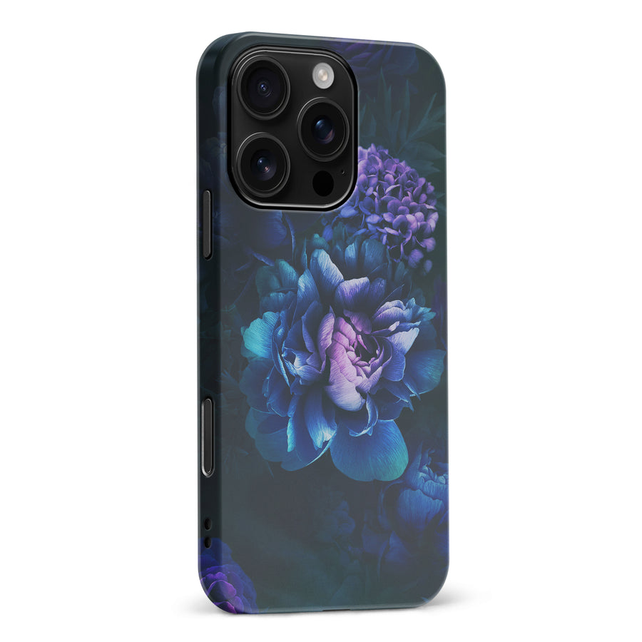 iPhone 16 Pro Max Blue Rose Phone Case in Dark Green