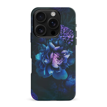 iPhone 16 Pro Max Blue Rose Phone Case in Dark Green