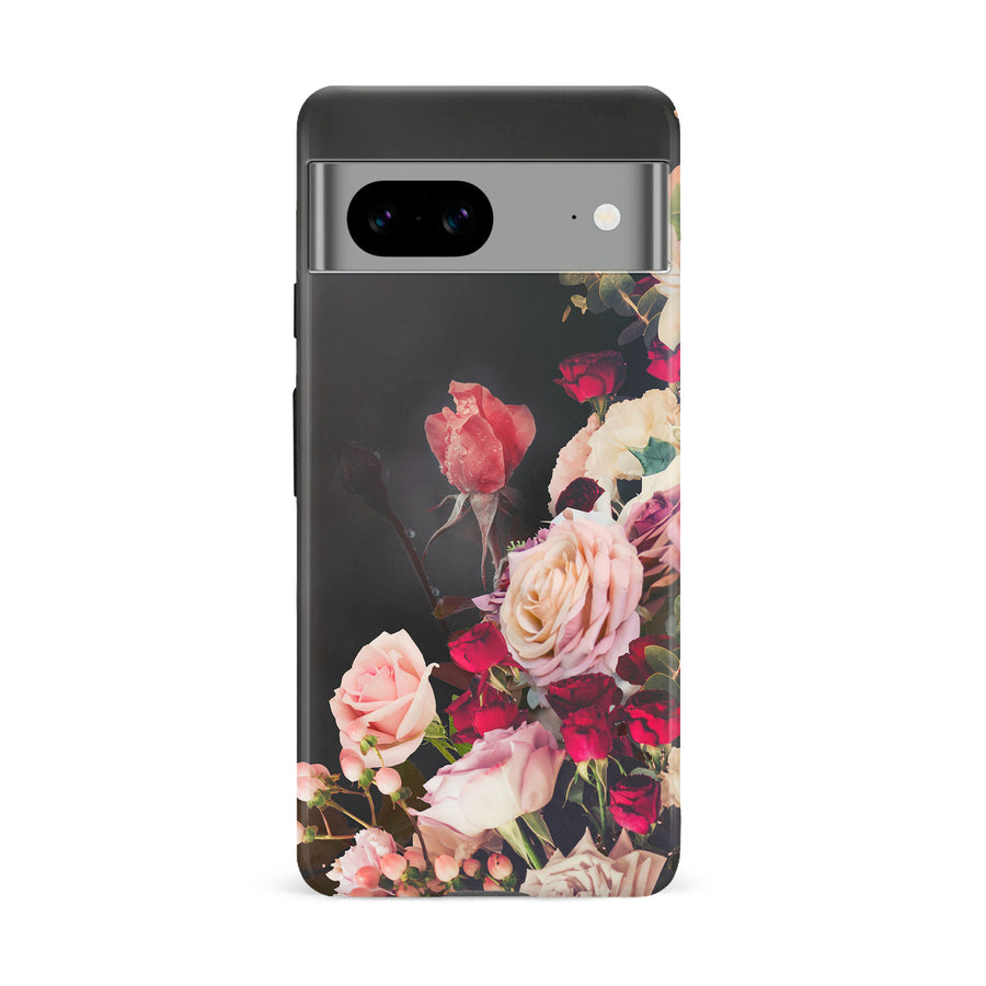 Google Pixel 8A Roses Phone Case in Black