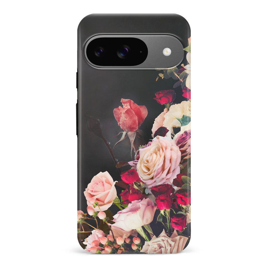 Google Pixel 9 Roses Phone Case in Black