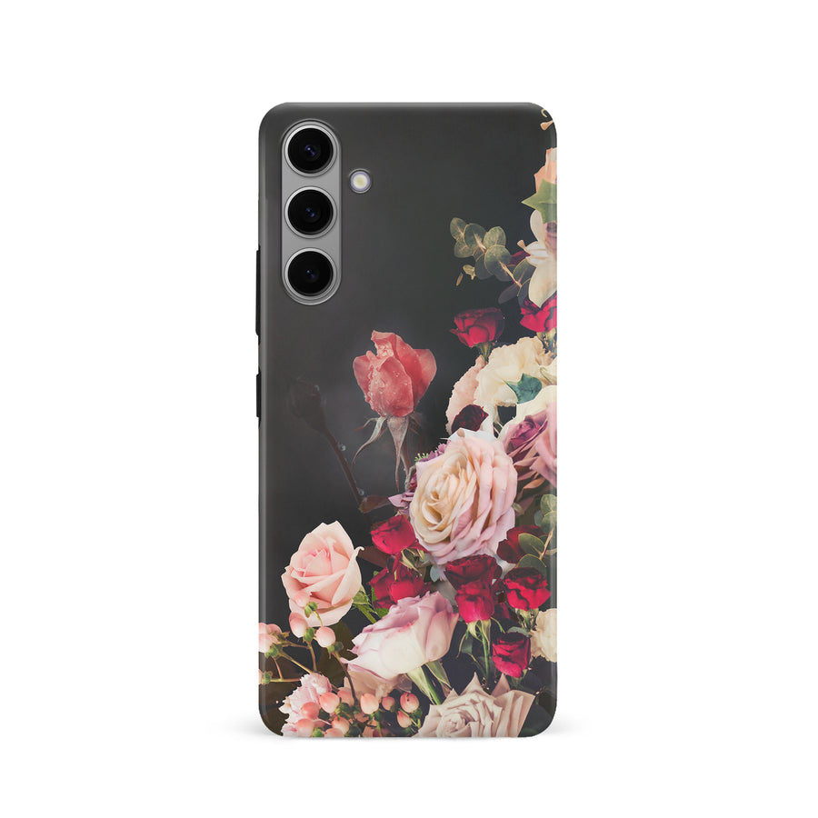 Samsung S24 Pink & Red Roses Two Floral Phone Case