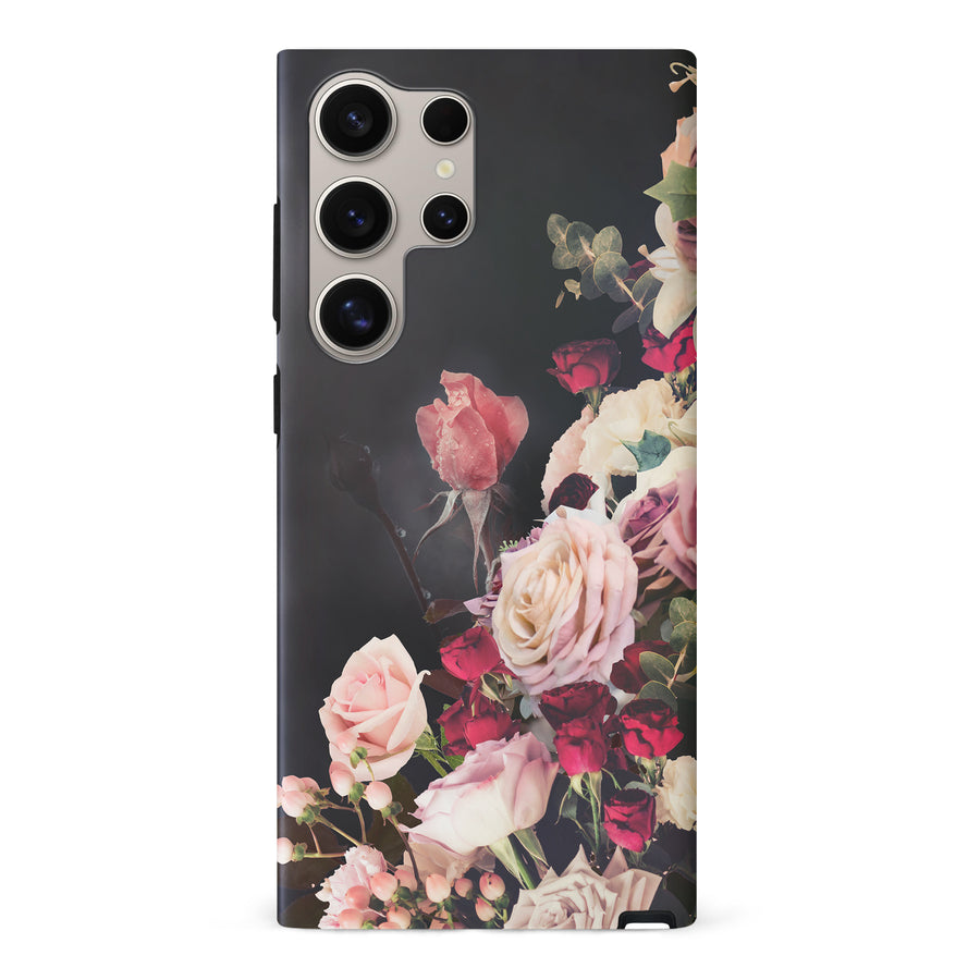 Samsung S24 Ultra Pink & Red Roses Two Floral Phone Case