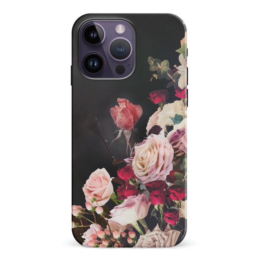 iPhone 15 Pro Max Roses Phone Case in Black