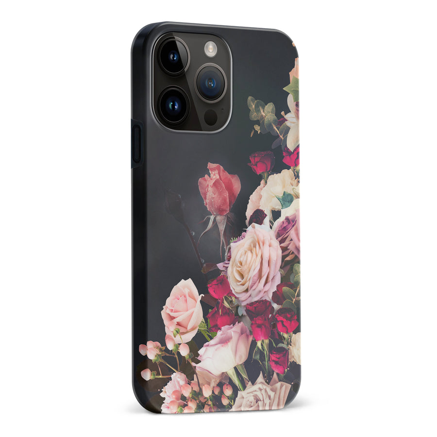iPhone 15 Pro Roses Phone Case in Black