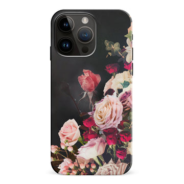 iPhone 15 Roses Phone Case in Black