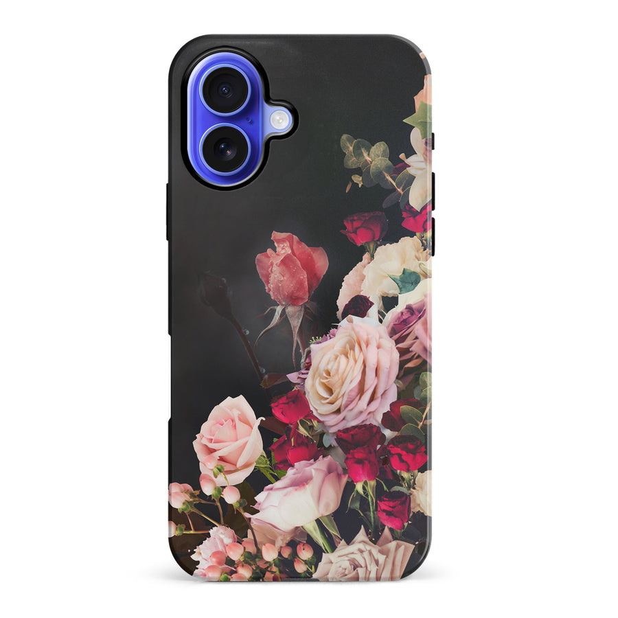 iPhone 16 Plus Roses Phone Case in Black