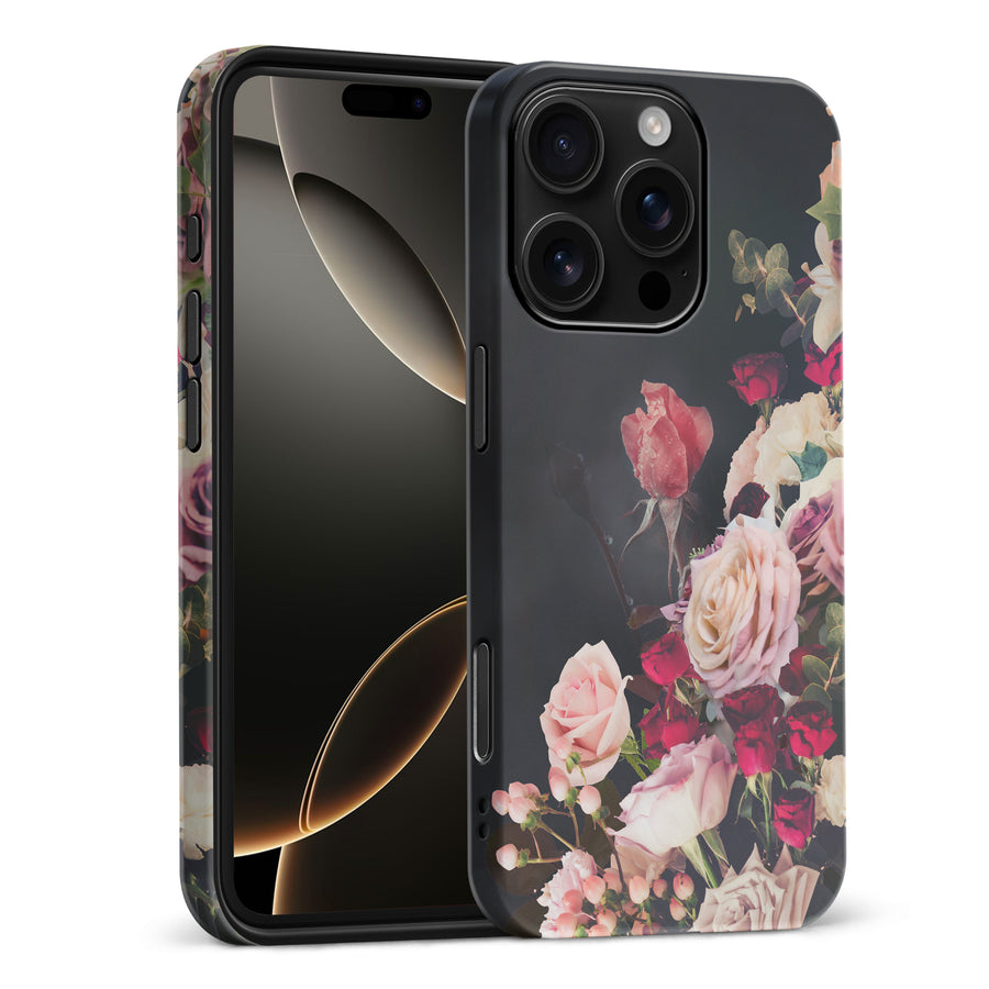 iPhone 16 Pro Max Roses Phone Case in Black