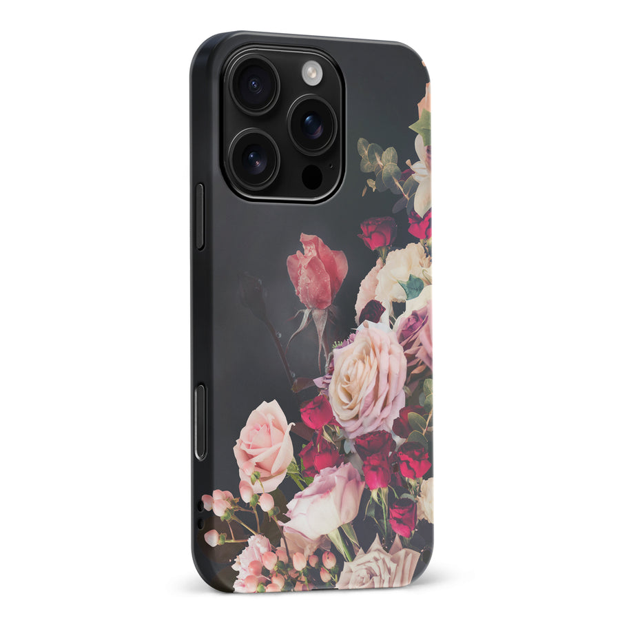 iPhone 16 Pro Max Roses Phone Case in Black