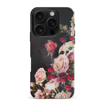 iPhone 16 Pro Max Roses Phone Case in Black