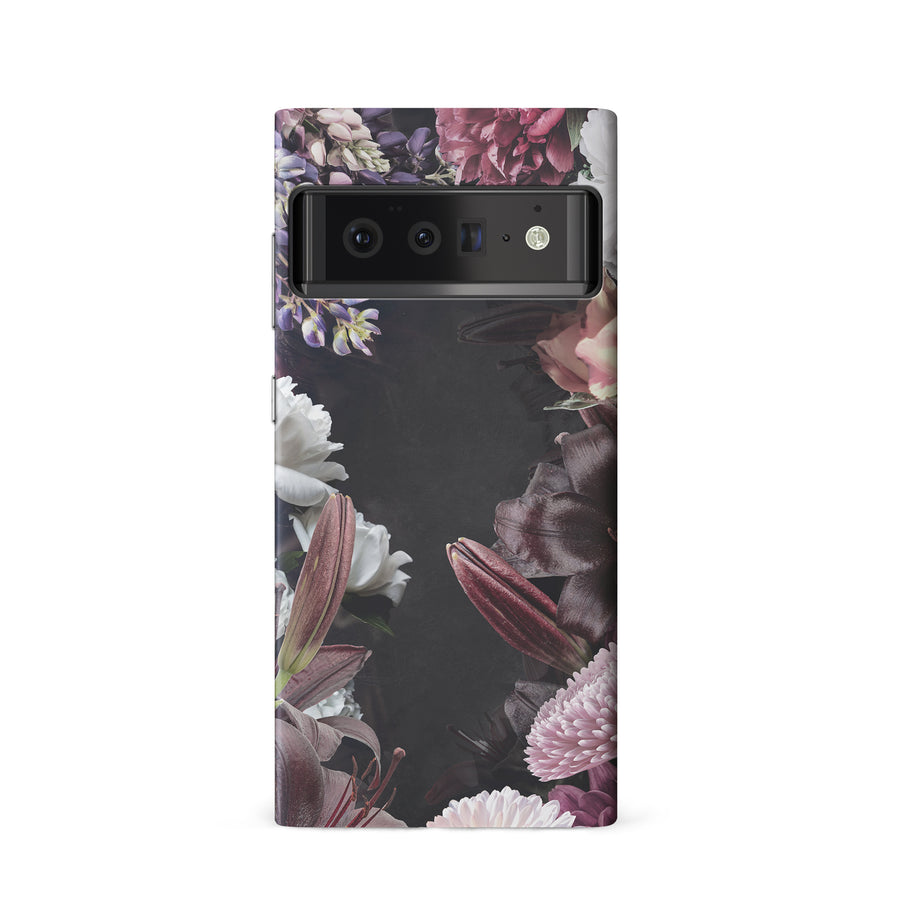 Google Pixel 6 Flower Garden Phone Case in Black