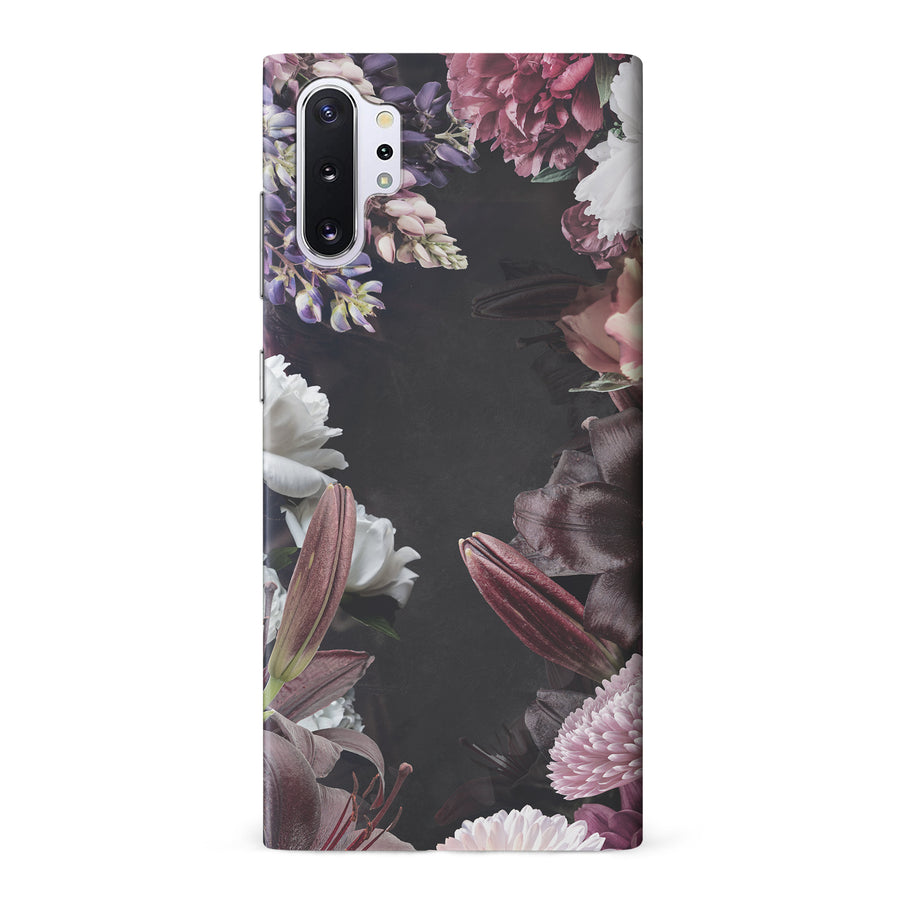 Samsung Galaxy Note 10 Plus Flower Garden Phone Case in Black