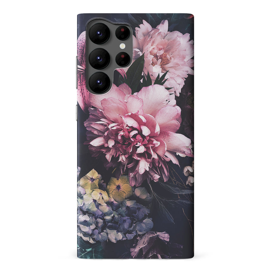 Samsung Galaxy S22 Ultra Flower Garden Phone Case in Pink