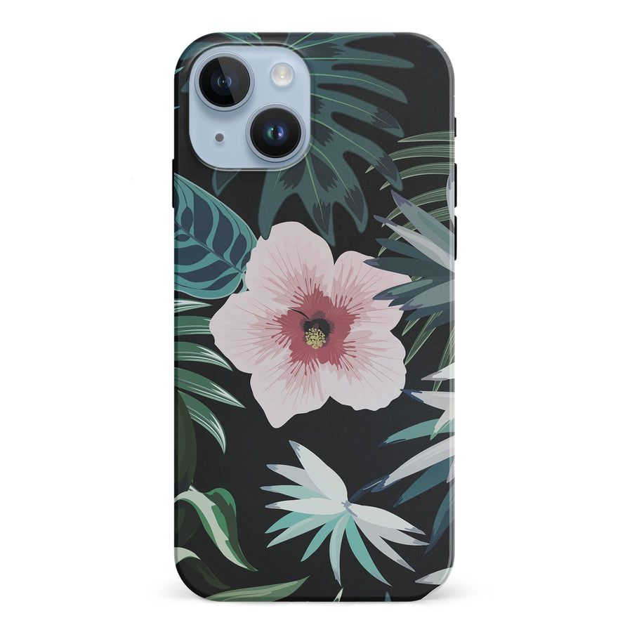 iPhone 15 Tropical Arts Phone Case in Black