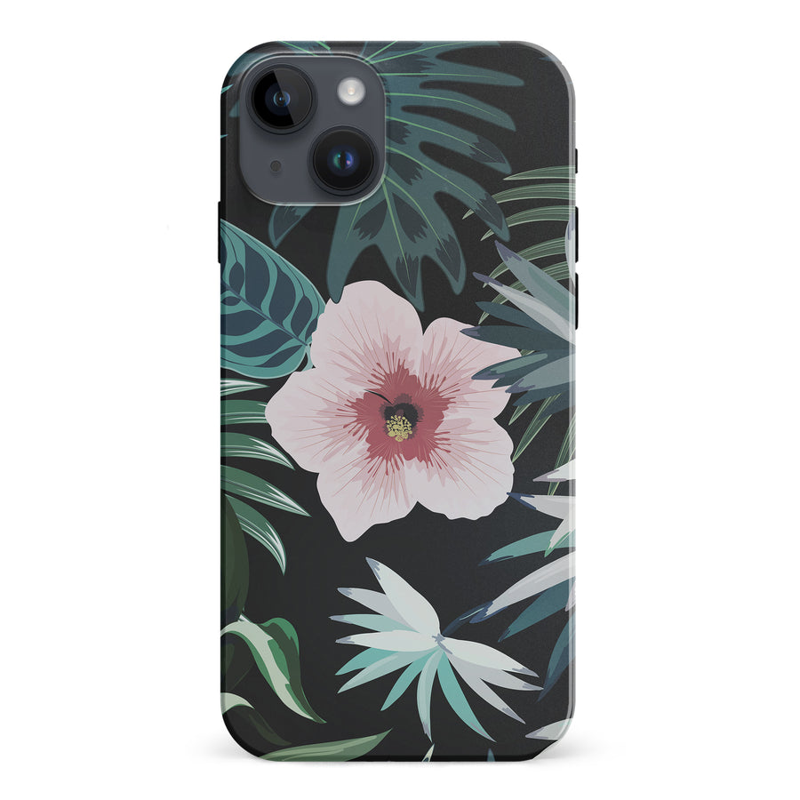 iPhone 15 Plus Tropical Arts Phone Case in Black