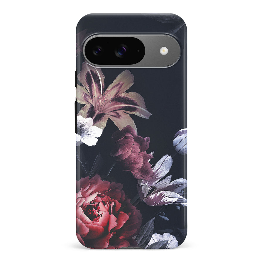 Google Pixel 9 Flower Garden Phone Case in Black