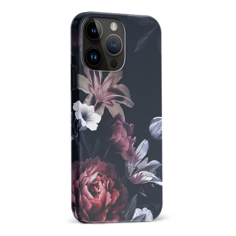 iPhone 15 Pro Max Flower Garden Phone Case in Black
