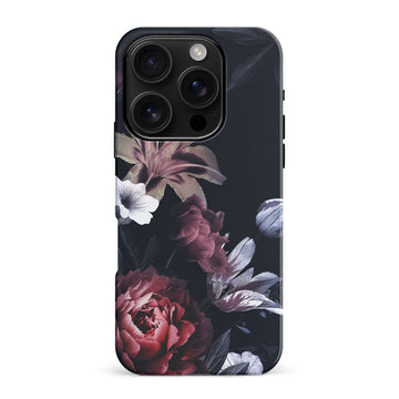 iPhone 16 Pro Max Flower Garden Phone Case in Black