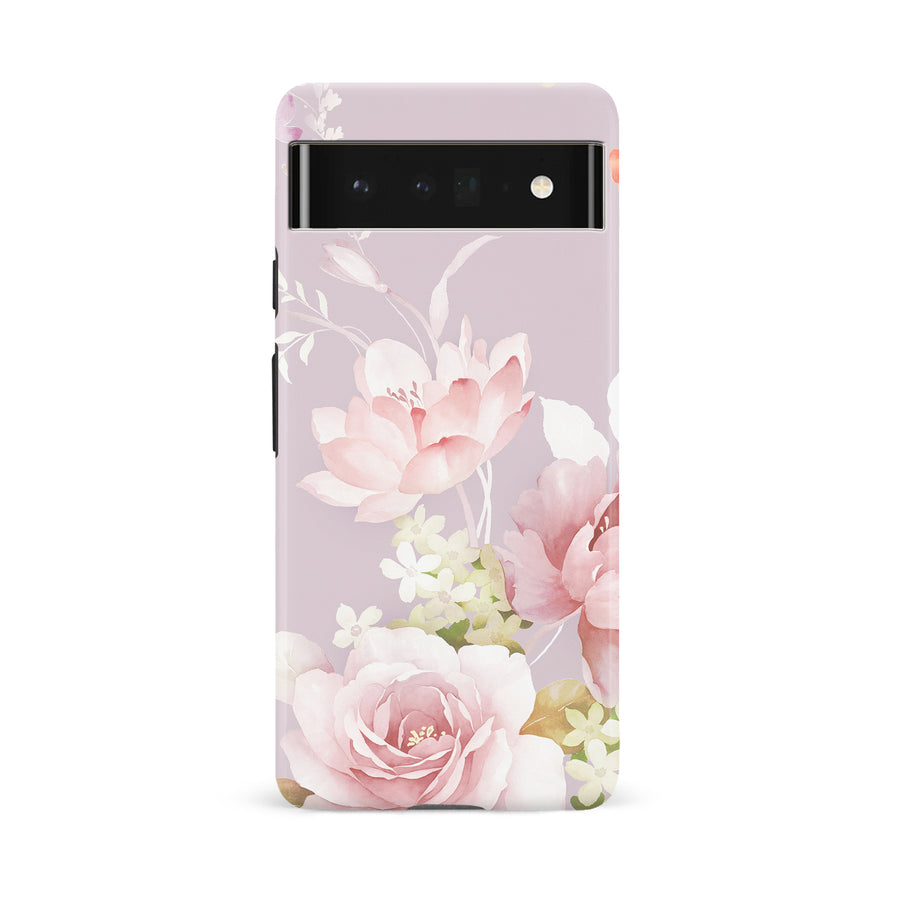 Google Pixel 6A Pink Floral Phone Case