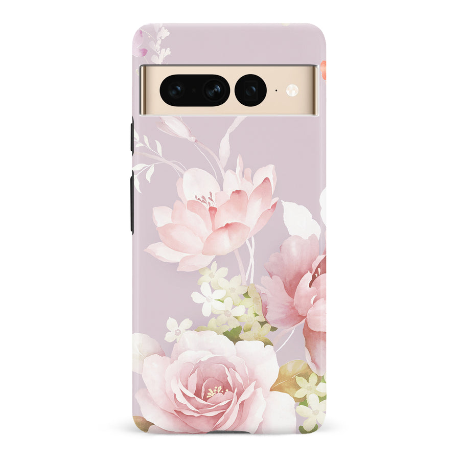 Google Pixel 7 Pro Pink Floral Phone Case