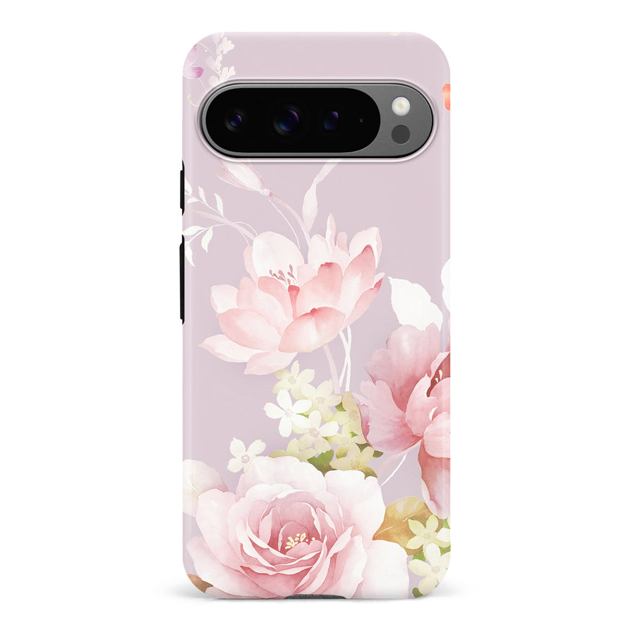 Google Pixel 9 Pro Pink Floral Phone Case