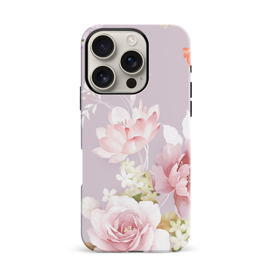 iPhone 16 Pro Pink Floral Phone Case