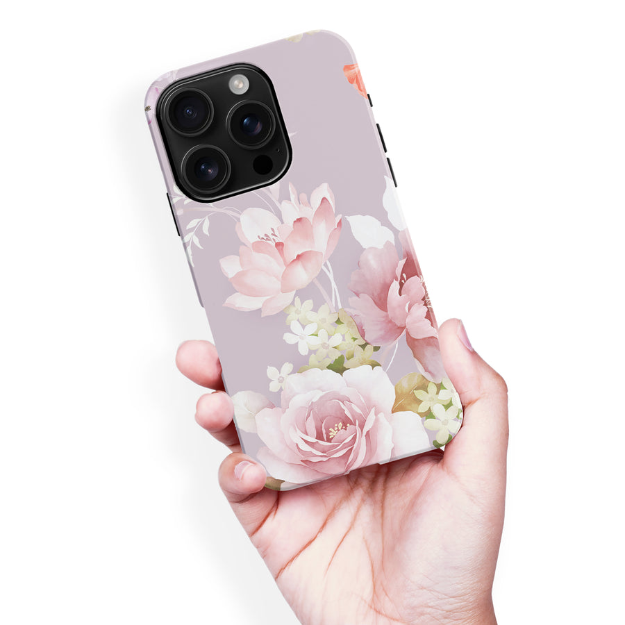 iPhone 16 Pro Max Pink Floral Phone Case