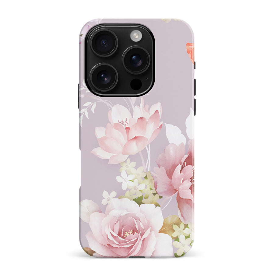 iPhone 16 Pro Max Pink Floral Phone Case