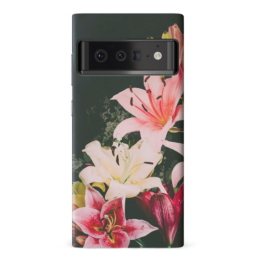 Google Pixel 6 Pro Lily Phone Case in Black