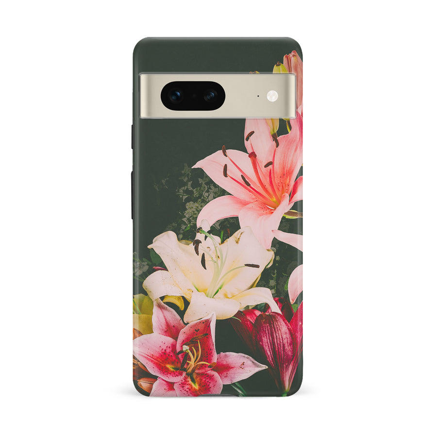 Google Pixel 7 Lily Phone Case in Black