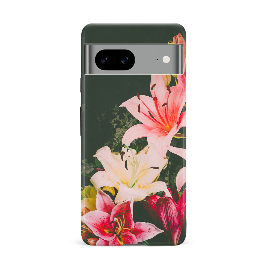 Google Pixel 8A Lily Phone Case in Black