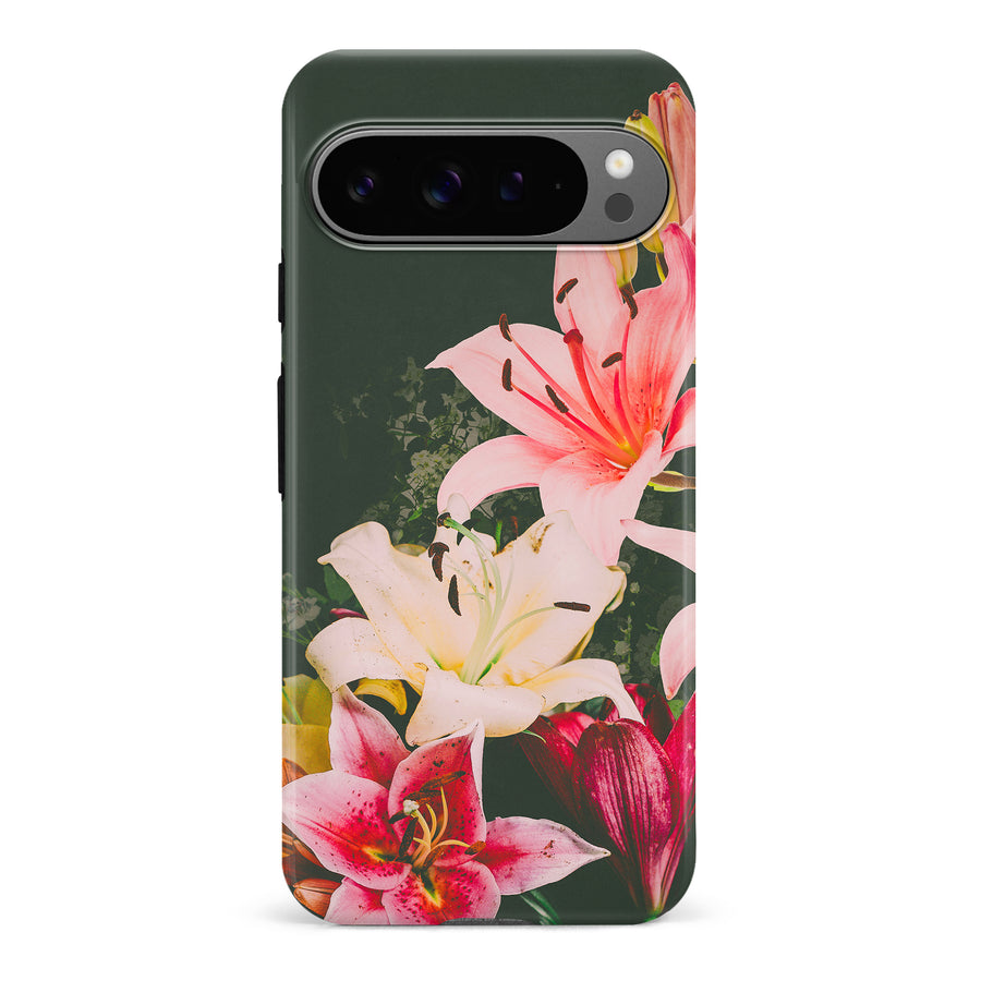 Google Pixel 9 Pro Lily Phone Case in Black