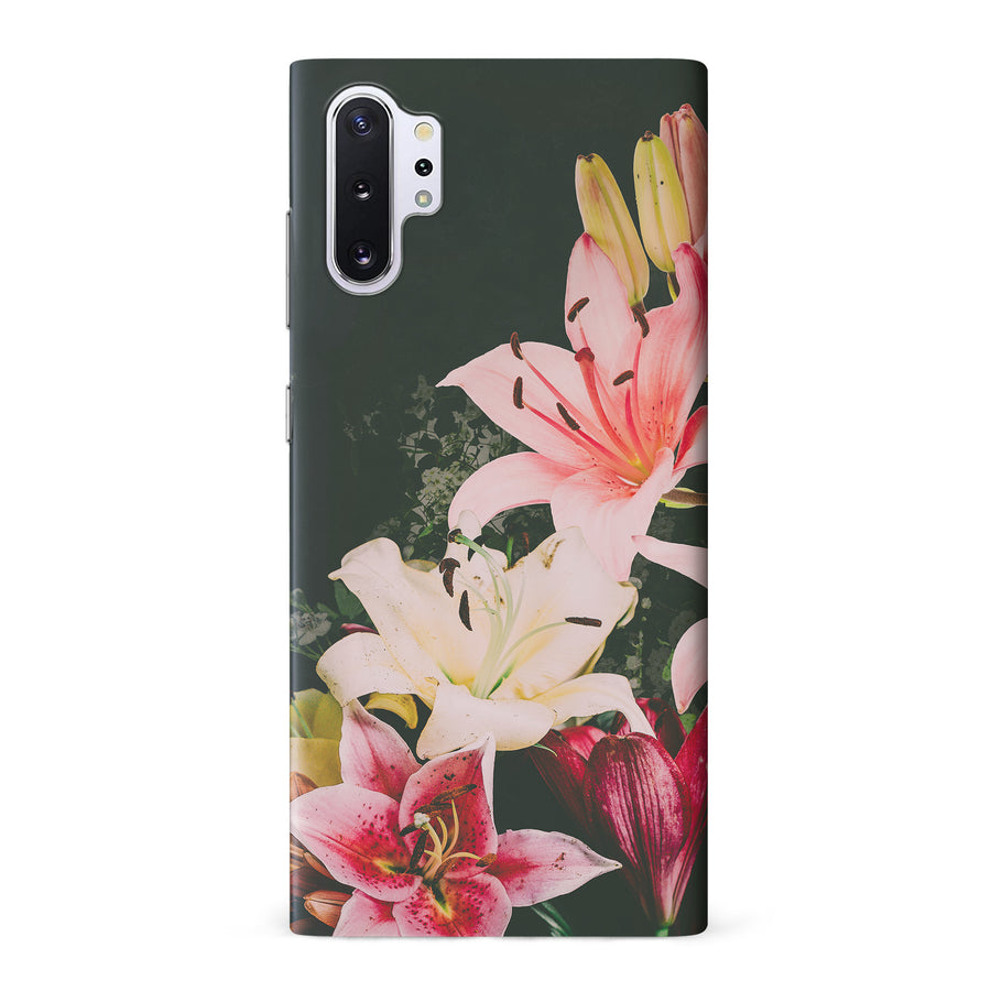 Samsung Galaxy Note 10 Plus Lily Phone Case in Black
