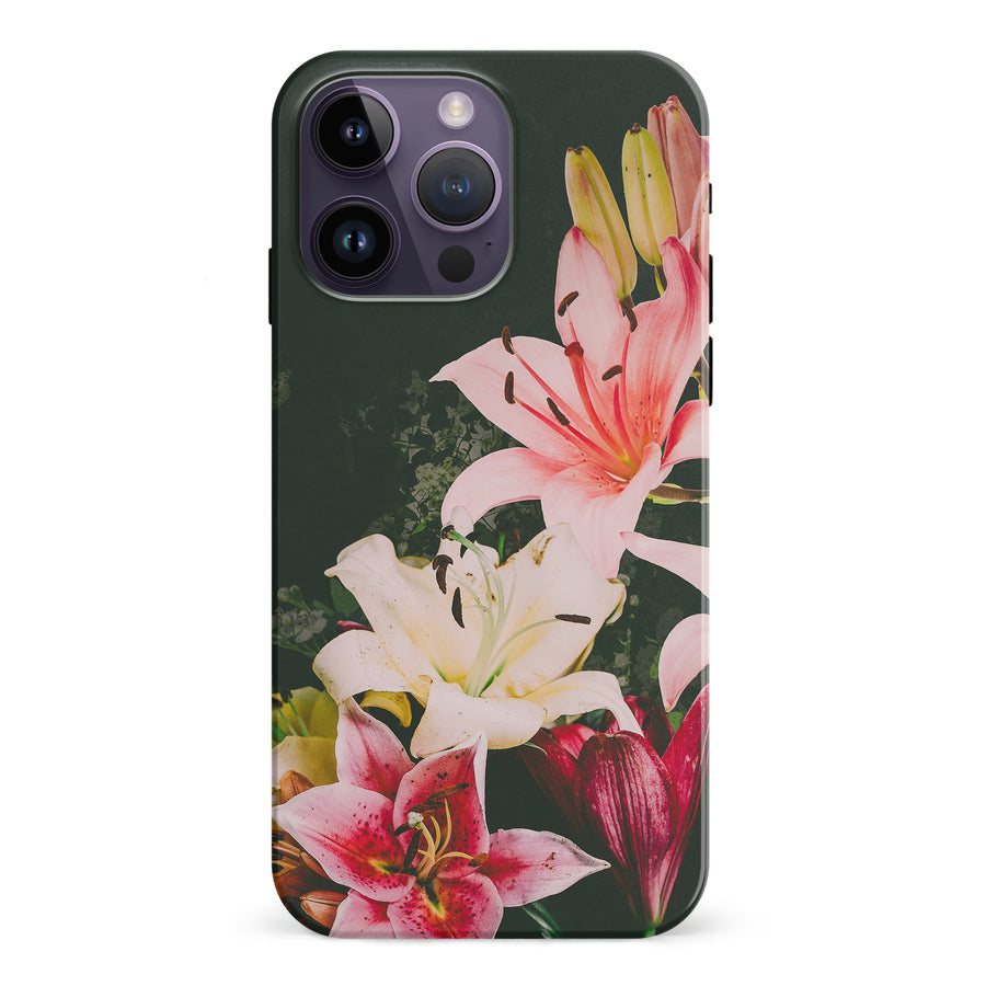 iPhone 15 Pro Lily Phone Case in Black