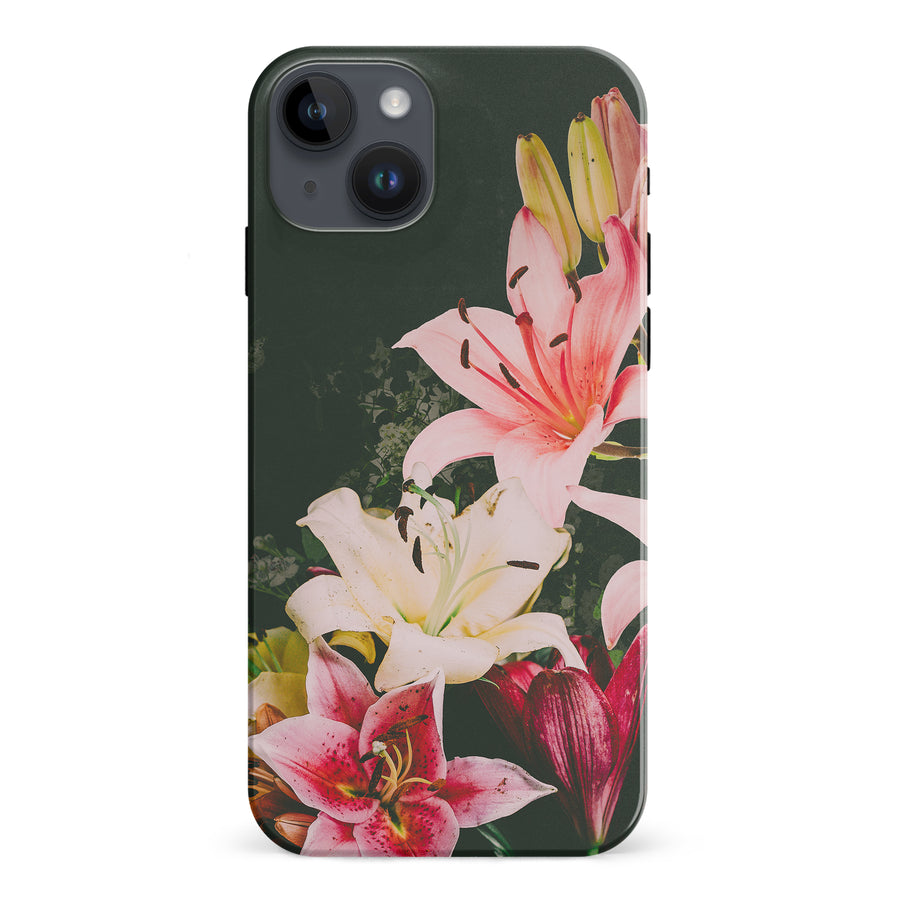 iPhone 15 Plus Lily Phone Case in Black