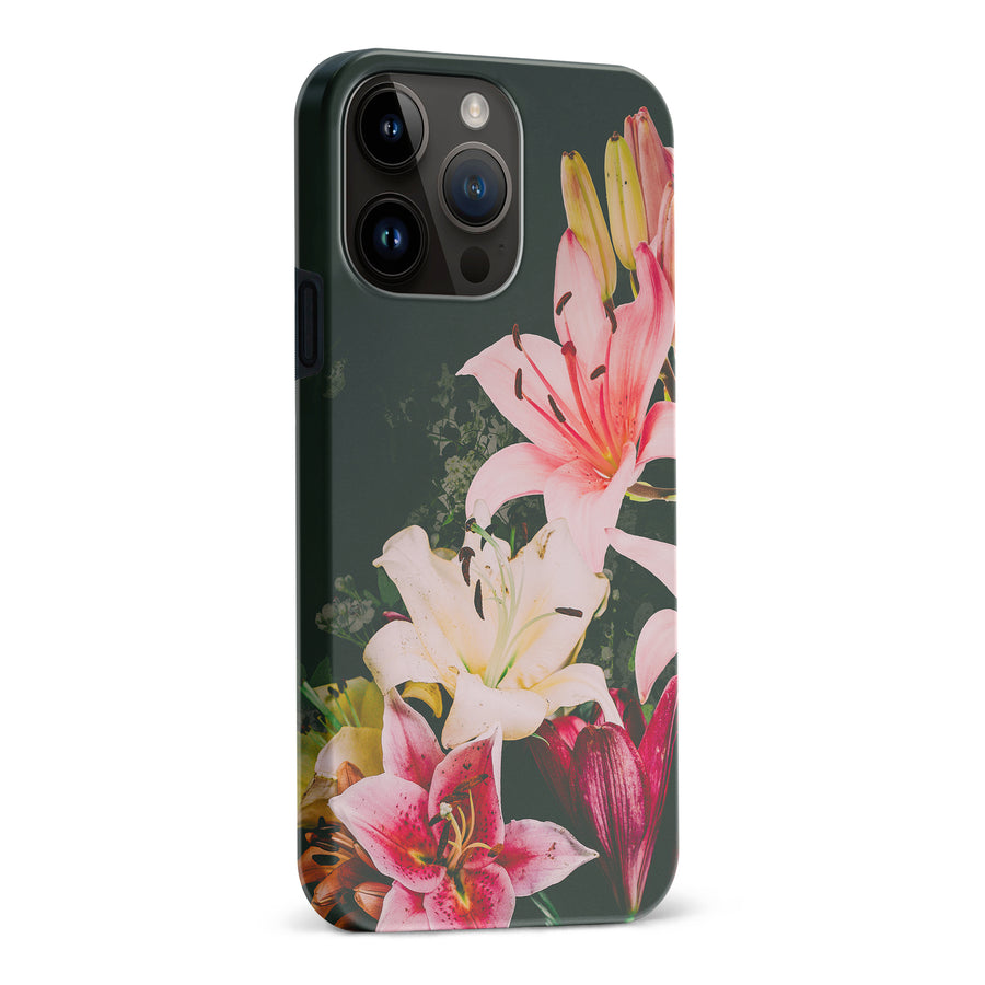 iPhone 15 Pro Max Lily Phone Case in Black