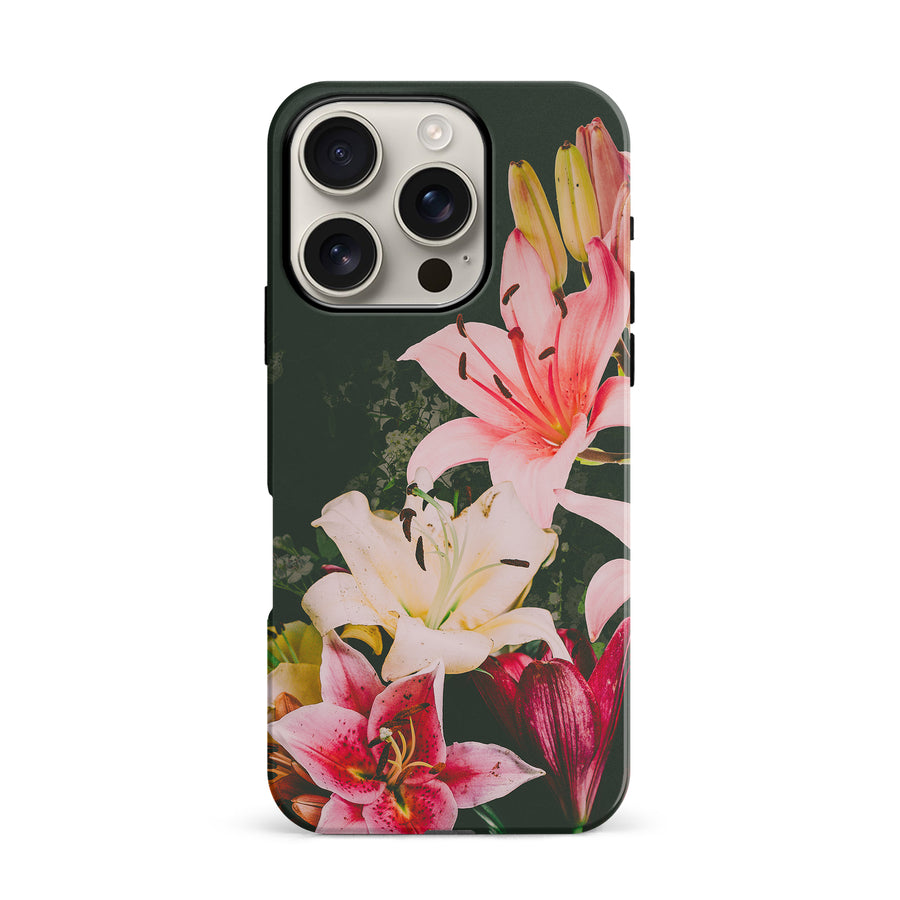 iPhone 16 Pro Lily Phone Case in Black