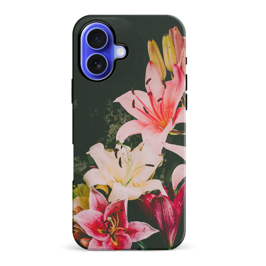 iPhone 16 Plus Lily Phone Case in Black