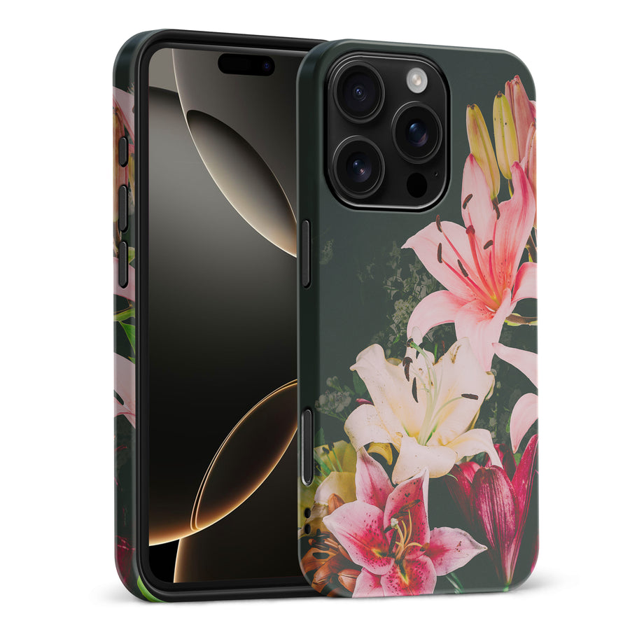 iPhone 16 Pro Max Lily Phone Case in Black