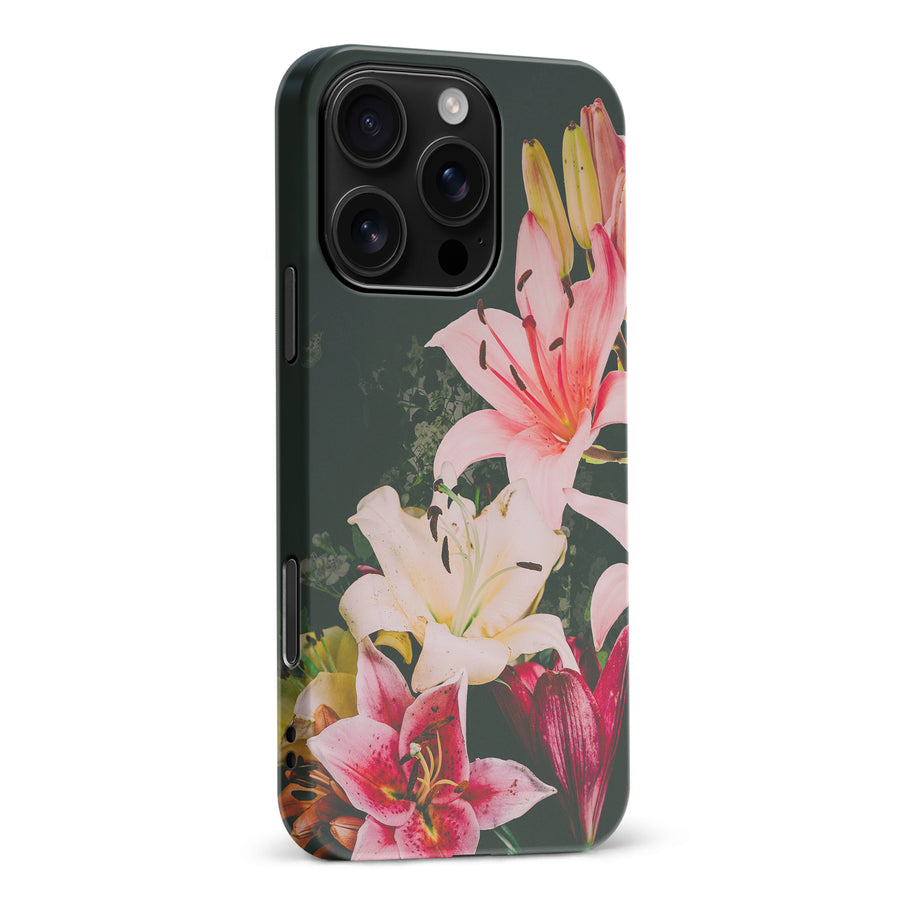 iPhone 16 Pro Max Lily Phone Case in Black