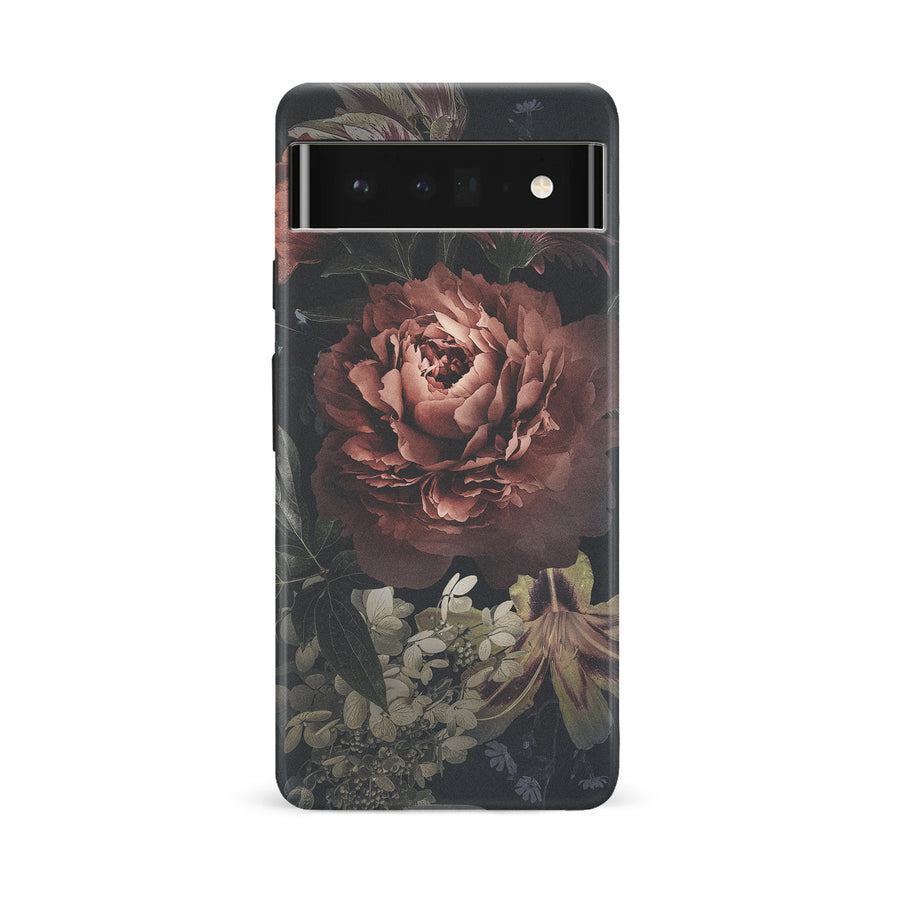 Google Pixel 6A Blossom Phone Case in Black